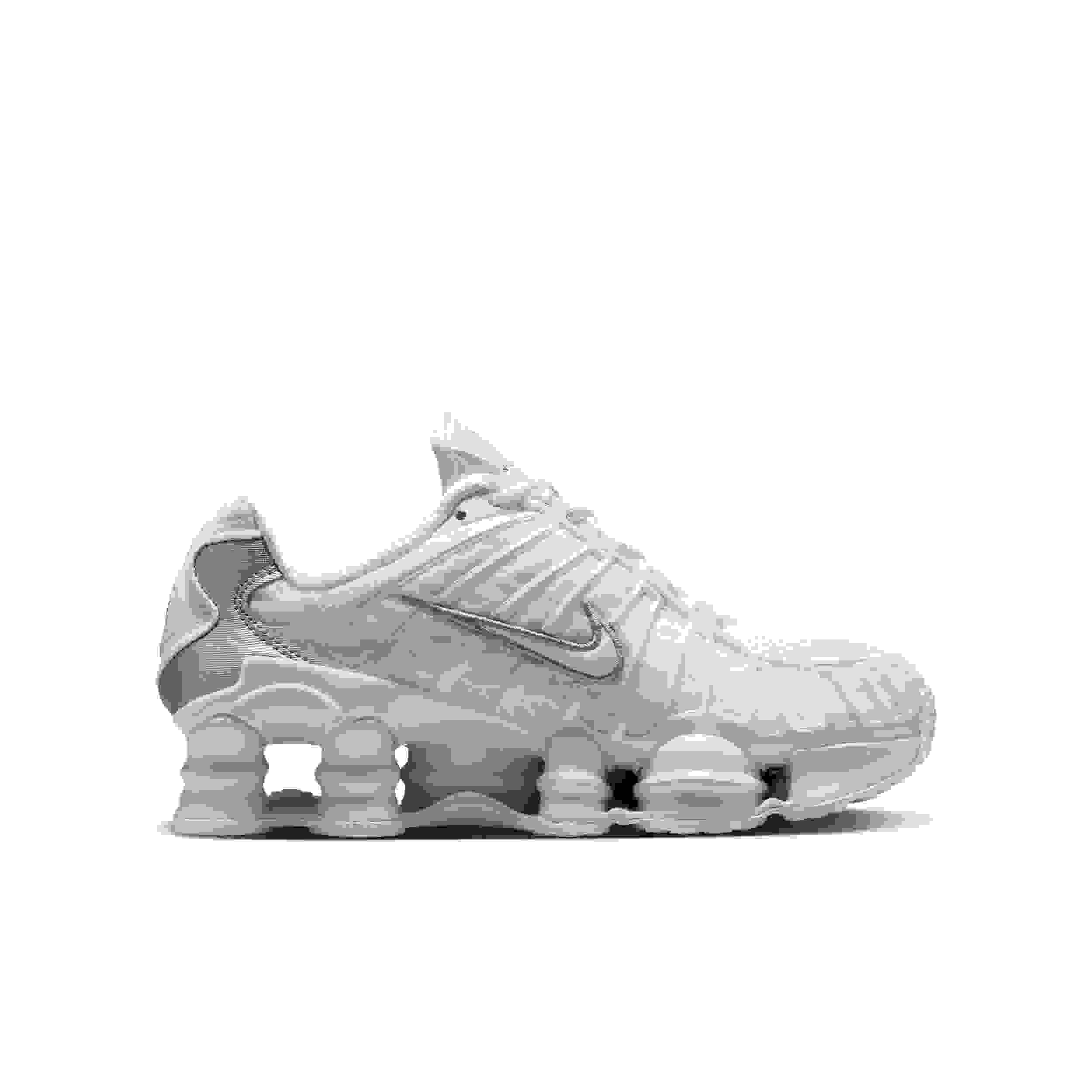 Nike Shox TL Grade School Boys' "White/Metallic Silver/Max Orange/White" Shoe